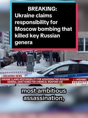 Ukraine's security service claimed responsibility Tuesday for killing the head of Russia's chemical, radiological and biological weapons unit, Lt. Gen. Igor Kirillov. The Security Service of Ukraine (SBU) was behind the detonation of an explosive device planted in a scooter next to the entrance of an apartment building in Moscow, according to a Ukrainian source briefed on the matter who was granted anonymity because they're not authorized to speak publicly about sensitive operations. The blast on Tuesday morning killed Kirillov and his assistant, who was not identified, according to Russian officials. #russia  #ukraine  #news  #breakingnews 