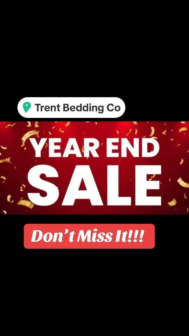 You don’t want to miss our year in clearance sale going on now at Trent Bedding in Bowling Green, KY. #Ky #TrentBedding #BgKy #KyCheck #Best 