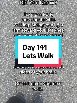 Cross-body walking = smarter brain, stronger core, better coordination. A fun way to level up your walk! #WalkingTips #FitnessHacks #WellnessJourney #WalkingForHealth #HealthyHabits #WalkingChallenge #WomenOver40 #StayActive #BrainHealth #WalkingJourney