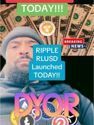 #greenscreen Ripple Launched RLUSD Today December 17, 2024. DYOR-NFA but Do NOT buy RLUSD if its NOT $1.00 🛑 🛑🛑 It is a STABLECOIN which is Supposed to be 1.00 Backed 1 to 1 #RLUSD #XRP #xrparmy #finance #NFA #DYOR #Drones #newsongcomingsoon #fyp #FYP #yourbrother 