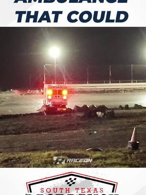 Ever seen an ambulance drift? The track got a little slick Friday night at South Texas Race Ranch 😅 #racing #dirtracing #rain #wet #slick #slippery #ambulance #racetrack #southtexasraceranch #corpus #corpuschristi #raceon