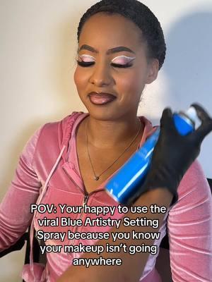 Ready for long lasting makeup? Click the link in bio. #viralsettingspray #makeupthatlast #blueartistry #longlastingmakeup 