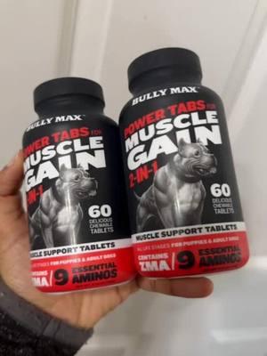 Bully Max® Power Tabs for Muscle Gain are loaded with everything your dog needs to grow bigger, stronger and healthier. ##dogsoftiktok #doglover #dogfoodreview #dognutrition #dogfoodtiktok #freshfoodfordogs