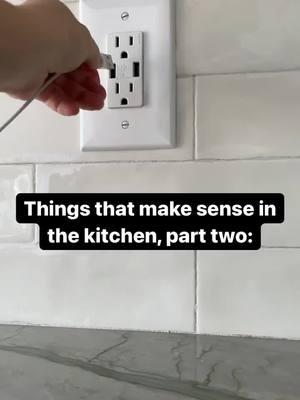 Tell me something you love about your kitchen! These USB plug-ins are game changing… #kitchensofinstagram #revashelf #topknobs #hiddenstorage #kitchenaidmixer #overstock #simplesolutions #kitchenhack #usboutlet #Home