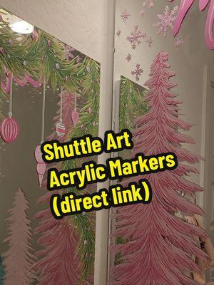 here's the direct link to purchase these markers that I've used in all my recent bathroom decor videos! They work great for drawing on all surfaces, not just your mirrors 😉 #shuttleartmarkers #shuttleart #christmasmakeover #pinkchristmas #windowpainting #windowart #mirrorpainting #mirrorart #christmaswindowart #diychristmas #easychristmasdiy #christmasdiy #bathroomdecor #cheapchristmasdecorations #christmasonabudget #acrylicart #acrylicmarker #acrylicmarkers #chalkart #chalkmarkers @Shuttle Art 