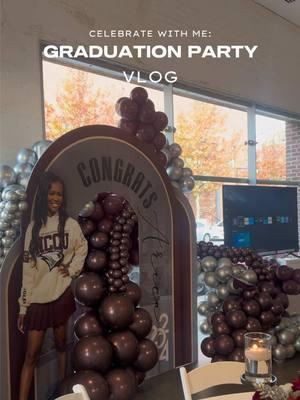 Celebrate with me: graduation party🎓🥂. #Vlog #dayinmylife #blackcreators #grwm #nccu #graduationparty #forthegirls #blackcontentcreators #Lifestyle  #blackgirlluxury 