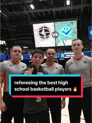 A day in the life refereeing the best high school basketball players in the world 🔥 #ote #overtime #referee #referees #refereepov #basketball #NBA 