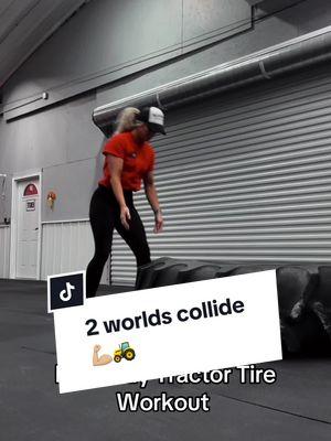 When your 2 worlds collide… Full Body Tractor Tire Workout 💪🏼🚜  #workout #tractortire #bodybuilder #personaltrainer #momswholift #fitness #momswithmuscles #musclemommy #tireflip #tireflipping #countrygirl #farmgirl #gymgirl #ironkarma #irongaragefitness 