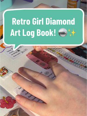 Retro Girl Diamond Art Log Book ASMR! 🪩✨📓This is my 29th diamond painting! #diamondartwithave #viral #diamondpainting #diamondart #fypfyp #avesasmr 