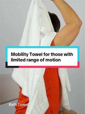 Say goodbye to bath time struggles with the Mobility Towel! 🙌  This innovative towel features 3 large handles in the middle of the towel and gentle weights sewn into the hem, making it easier for anyone with limited mobility or flexibility to dry themselves thoroughly.  #mobility #accessibility #assistivedevices #bathing #adl #independence #dignity