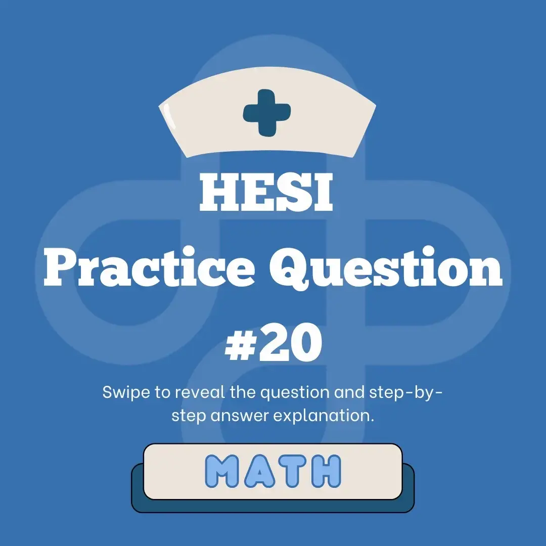 📚💡 Crush the HESI A2 Exam with Confidence! 💡📚 Thinking about nursing school? The HESI A2 is your first step toward achieving that dream 🩺✨. Don’t let test anxiety hold you back—we’re here to help! Swipe through this slideshow for a HESI A2 practice question complete with an in-depth answer explanation. This is just a sneak peek of the FREE resources we’ve got waiting for you. 🌟 👉 Why practice HESI A2 questions? ✅ Build your confidence ✅ Strengthen your knowledge in key subjects ✅ Understand how to approach tricky questions ✅ Boost your chances of scoring high and standing out 💻 We’ve made it EASY for you! Click the link in our bio for: 📖 Free practice tests 🎥 Video reviews ✍️ Step-by-step explanations And so much more! You’ve got the dream, we’ve got the tools to help you get there! 🔑 Let’s ace this together! 🎯 ⚡ Tag a future nurse who needs this! 💬 Drop a 💪 in the comments if you’re ready to conquer the HESI A2! #hesia2 #hesia2exam #hesia2help #hesia2test #prenursing #prenursingstudent #prenursingmajor 