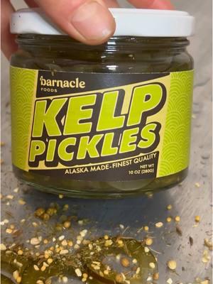 We have news! Kelp pickles poppin’ in to say whaddup 👋 - the story of these delectable bites is just as good as the flavor. Have you tried the crunch yet?! #asmr #fyp #foryou #viral #kelp #alaska 