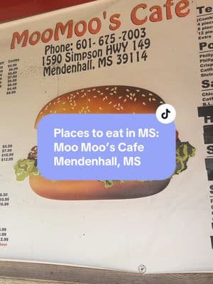 2 in one day?!! Yess!!! 10,000 stars. Everyone in Mendenhall loves Moo Moo’s 😍 The best burger, EVER! #hamburgers #mendenhallms #lunch #Foodie #foodreview #RestaurantReview #simpsonco #peachnehi #cheesefries #moomoos 