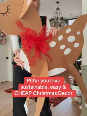 My cardboard deer is DONE!! Sustainable, easy, and virtually FREE! 🙌🏼 These would be adorable in a smaller size too! Let me know what you think & follow @sunrisevalleyfarm.co for more craft & DIY ideas! . . . #DIY #diychristmas #diychristmasdecor #christmasdecor #christmascrafts #christmascountdown #christmasiscoming #deerdecor #craftsforkids #kidscrafts #cardboardcrafts #sustainablecrafts #craftingforchristmas #holidaycrafts #winterdecor #rudolftherednosereindeer #holidaydiy #DIY #diyprojects #easycrafts 