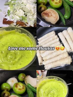 Love making flautas 😍😍 #mexicantiktok #mexicanfood #flautasdepollo #flautas #mexicanrecipe #salsaverde #mexicanfoodislife 