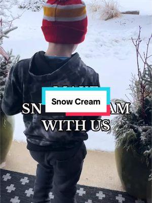 This is so fun to do with FRESH SNOW 😉!  #snowday #snowcream #momtok #MomsofTikTok #momsoflittles 