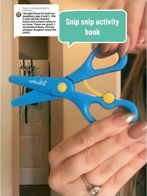 Replying to @QuasianMama snip snip activity book is a must have for kids learning scissors skills!!  #snipsnip #kidsactivitiesathome #kidsactivitybooks #learningactivities #kidstoys #scissorskills 