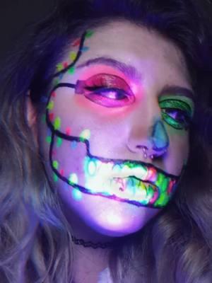 My Neon Christmas look for @SnarlsBox and my Christmas Lights look for @💄BeautyKillerz💄OFFICIAL PAGE @💄💋NessaLaChingona💋💄 @Wendy Torrence  (Almost all products I used for this look are from Snarlsbox) #fyp #snarlsbox #snarlsboxcollab #snarlsboxbunny #snarlsboxbunnysquad #neonbunnychristmas #neonbunnyxmas #💄beautykillerz💄 #bk12daysofchristmas #christmasmakeup #lights #lightsmakeup #christmaslights #christmaslightsmakeup #skull #skullmakeup #selftaughtmua #underratedmua 