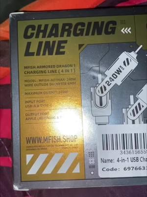 #Mfish #Armored #Dragon #Universal #4in1 #Charging #Cable #Nyla #TikTokShop #Linked #FlashSale #GetIt #HolidaySale 