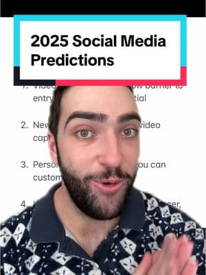 Here my 8 predictions for what social media will look like in 2025. What are yours? #greenscreen #socialmediamanager #socialmediamarketing #socialmedia #2025future #newyear #socialmediatrends #socialmediastrategy #brandmarketing #contentcreation #videoproduction #myopinion