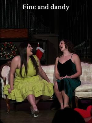 Here’s Senior MTs, Morgan Lane (she/her) and Mia Mintz (she/her), performing “Hard Candy Christmas” by Dolly Parton in RSTC’s annual 2024 production of Swingin’ the Seasons. #ridermusicaltheatre #RUMT #fall24 #gobroncs #dollyparton #happyholidays