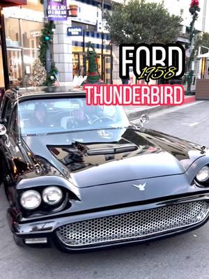 1958 FORD Thunderbird, Motor Trend "Car of the Year" in 1958, four-seater luxury car, the second generation of THUNDERBIRD model line, powered by a 5.8 liter V8 Ford engine, it was a great success at the time. #classiccar #fordthunderbird #v8 #americancars #fyp #exhaust #oldfashion #vintage