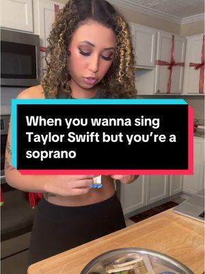 Octave up it is 😅 #taylorswift #lownotes #soprano 