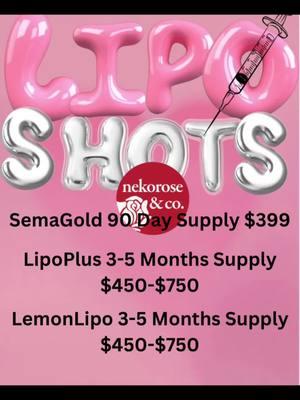 🔥 Ready to hit your weight loss goals? 🔥 Shop Lipo Shot, LemonLipo, or SemaGold today at www.nekorose.com! 🌟 📦 Don’t wait—your transformation starts here! #nekorose_co #WeightLossProducts #ShopNow #fyppppppppppppppppppppppp #fyp 