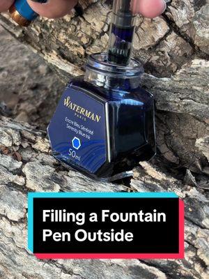 Filling a fountain pen outside. #fountainpen #twsbi #fountainpainink #ink #pens #pentok #stationery #inkpainting 