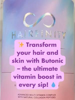 Is your hair dry, thin, or not growing anymore? It could be a vitamin deficiency! 🌿 At Hairfinity, we believe healthy hair starts with the right nutrients. Our vitamin-packed formula has helped countless customers transform their hair and skin, just like it did for this customer! 💧✨ Simply mix one packet of Beautonic with water, shake it up, and enjoy a delicious, refreshing drink that helps promote hair growth, glowing skin, and overall wellness. With natural sweetness from stevia and monk fruit, you get all the benefits without the breakouts. 🍃 Ready to nourish your hair and skin from the inside out? Order Butonic today! #HealthyHair #GlowingSkin #Butonic #HairGrowth #VitaminBoost #WellnessJourney #hairfinitybytoni💕 