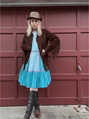 a little western ootd - square dance dresses are so underrated honestly #OOTD #70sfashion #vintage #outfit #prairie #folk #westernfashion #whatiwore #personalstyle 