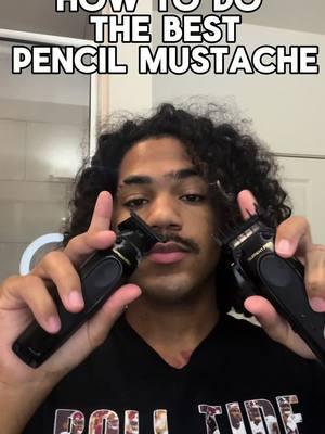 Pencil Mustache Tutorial👀 #barber #barberasmr #shaveasmr #lineup #mustache #creatorsearchinsights 