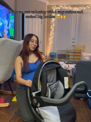 It seems like just yesterday i was picking out my firstborns infant car seat and now hes doing it alongside me as a big brother 😭 #fyp #foryou #MomsofTikTok #momtok #37weekspregnant #unboxing #infantcarseat #boymom #toddlermom #timeisathief @Baby Trend 