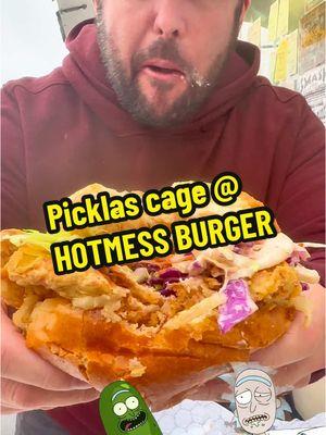 Took down the Pickolas Cage from @HotMessBurgers&Fries expedited by rain. Delicious chicken sandwich heightened by use of dill and pickles. Excellent in-house made buns and ask for some sriracha mayo if you like a little kick. #lappdaddyapproved #hotmessburger #hotmessburgersandfries #picklerick #picklascage #kennewick #kennewickwa #foodiesoftiktok 