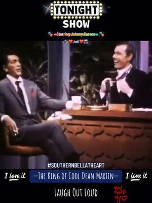 Dean Martin Will Always Be My Favorite Old School  Entertainer! #deanmartin #bobhope #hilarious #legend #tonightshow #comedyvideo #johnnycarson #era #clip #4 #U #latenight #goodtimes #clips #by #me #southernbellatheart #classiccomedy #tv #lover 