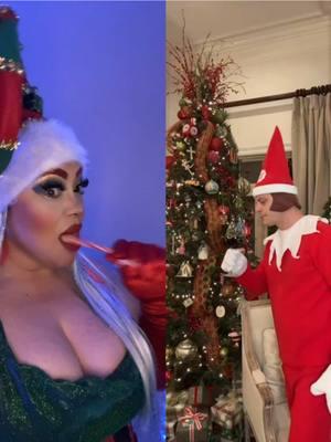 #duet with @DJ Rhett #djrhett we just in the Christmas spirit 😂😍🔥🤭##makeupartist##christmas##elfontheshelf##elf##santashelpers##fypシ゚viral