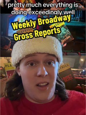 Weekly Broadway earnings reports #broadway #broadwaymusicals #broadwaymusical #theoutsiders #theoutsidersmusical #thenotebook #suffs #hadestown #sweptaway #sunsetboulevard #sunsetblvd #nicolescherzinger #gypsymusical #audramcdonald 