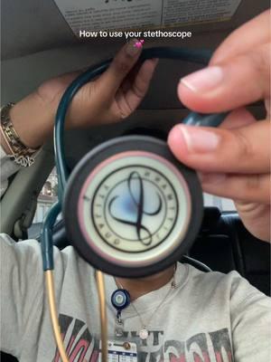 How to use your stethoscope! 🩺💕 #fyp #foryou #stethoscope #nursing #nursingstudent #nursingschool #futurenurse #studentnurse #bsnstudent #nurseextern 