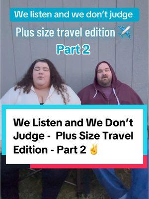 Okay, y’all, let’s get real. 💁‍♀️ Airplane bathrooms? Just big enough for a pee, not much else. 😅 And trust, I’ve learned to dehydrate myself for 12 HOURS just to avoid bathroom disasters. 💀 We listen and we don’t judge.⁣ ⁣ But the real chaos? I ate a bug while filming this! 🪲 I know, I KNOW. It flew straight into my mouth. 😂 Guess you’ll have to watch to find out how I handled that one. 👀⁣ ⁣ Also—seatbelt extenders? 💺 Jake was prepared until he learned the hard way that you’re not even supposed to bring your own. We listen and we don’t judge.⁣ ⁣ And tray tables? Nah, I’ll just use my cleavage as a snack shelf now. 😎 We listen and we don’t judge.⁣ ⁣ Hope you enjoy Part 2 and all the travel laughs and relatable struggles. You don’t wanna miss this one. 💕⁣ Part 3 coming soon with @Ard | Fat Creator … •⁣ •⁣ •⁣ #PlusSizeTravel #WeListenAndWeDontJudge #TravelStruggles #FatLife #RepresentationMatters #TravelHacks #TravelingWhileFat #FatTravel #FlyingWhileFat #FatGirlsTraveling #Travel #PlusSizeTravelStruggles #TravelForAll #FearlessFatAdvocacy #fyp 