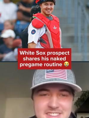 White Sox prospect does his pregame routine with no clothes 😳 Kyle Teel shared the "funny tradition" he had in the minor leagues with the Red Sox. #MLB #baseball #minorleaguebaseball