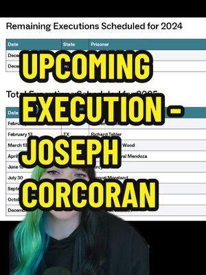 Joseph Corcoran is scheduled to be executed by lethal injection on December 18, 2024 in the state of Indiana. He was sentenced to death after he was found guilty of the 1997 murders of James Corcoran, Robert Turner, Timothy Bricker and Douglas Stillwell.  It is also believed that Joseph killed his parents, Jack and Kathryn Corcoran, in 1992. #indiana #deathrow #capitalpunishment #truecrime #news #execution #crime #crimetok #greenscreen 