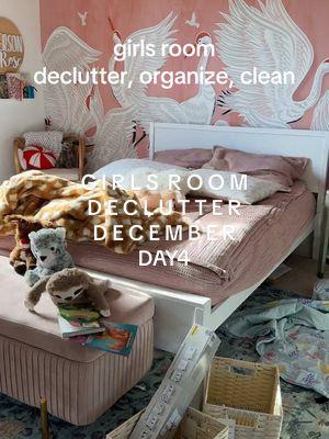 day four of the 12 days of declutter December! we're cleaning, decluttering and organizing until Christmas. today's focus is my oldest daughter's room! adding in some storage, organizing her closet dumping ground and giving her the gift of a good reset #cleaningmotivation #organization #cleanwithme #asmrcleaning #housecleaning #12daysofchristmas #declutter #bedroom #girlsroom #houseinspo