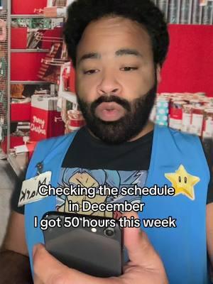 Happens every year… #retail #retailking #workschedule #manager #hourscut #retailproblems #holidayretail #retailworker #morehours #workhumor🤣 #customerserviceproblems #walmartbelike 