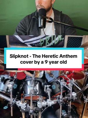 Slipknot - The Heretic Anthem cover by a 9 year old #slipknot #slipknotfans #slipknotedit #slipknotforever #youngdrummer #drum #drummer #drumtok🥁 #drummersoftiktok 