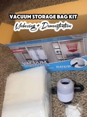 Vacuum Storage Bag Kit 🤞🏽 So beneficial when you’re trying to save storage space in your home! 📦☑️ #storagehacks #vacuumsealerbags #vacuumsealer #storagebagkit 