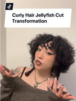 Giving the curly community thats curious about the jellyfish haircut what you need! Jellyfish haircut transformation showing you BOTH straightened and naturally curly hair versions of this style on my own head!!!! 🙂‍↕️🙂‍↕️🙂‍↕️ Putting this out there for yall to reference. I definitely needed this when I first decided to cut my hair, I went into it blind with lostly striaight hair pics for inspo. So here you go!!! MUAH!!!!!!!  #jellyfishhaircut #jellyfishhaircutcurlyhair #curlyjellyfishhaircut #curlyjellyfishcut #jellyfishhair #jellyfishcurlyhair #shortcurlyhair #curlyhaircut #altcurlyhair #curlyhairstyles 