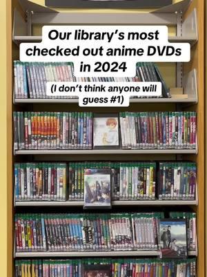 Our library still buys anime DVDs, so make sure to check them out! I also take requests 🥰 #anime #manga #dvds #librarytiktok #mostcheckedout #attackontitan #demonslayer #yourname #naruto #pokemon #onepiecered #suzume #theboyandtheheron #perfectblue #tokyogodfathers #noragami #konoototomare #yonaofthedawn #fruitsbasket 