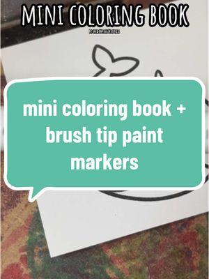 So cute 🖤 #minicoloringbook #brushtipacrylicmarkers #rockerchickscrystals 