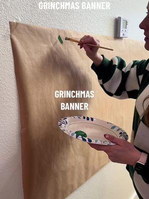 ✨ GRINCHMAS BANNER | lets make a grinchmas banner for Blakelys Grinch sleepover! This was my first time making one so i was super proud of my drawing lol #grinchmas #partybanner #bannerpainting #paintabannerwithme #grinchparty #christmasparty #christmasbanner 