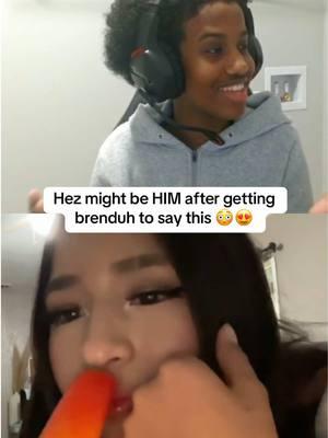 Hez might be HIM after getting brenduh to say this 😳😍 #hezfromdao #ilybrenduh #streamer #kick #brenduh #kickclips #fyp #viral 